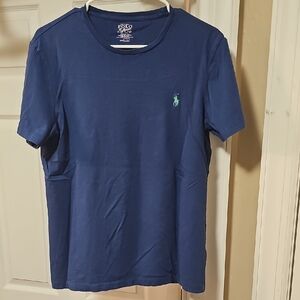 Polo by Ralph Lauren Men's Navy Tee with Green Logo